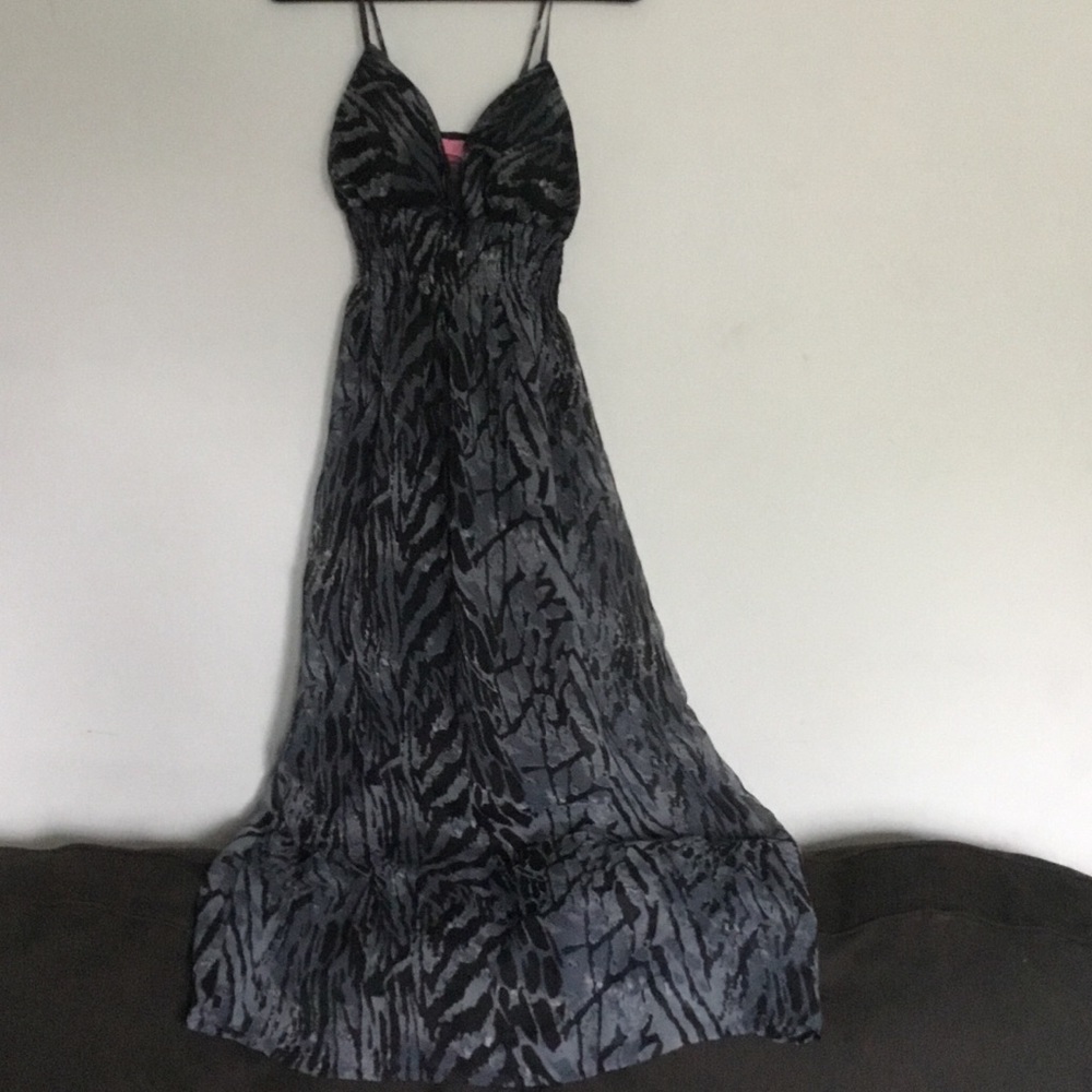 She’s Cool animal print chiffon maxi dress